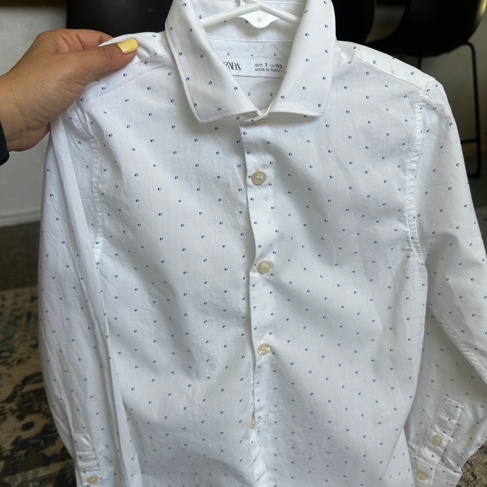 White Polka Dot Kids Shirt